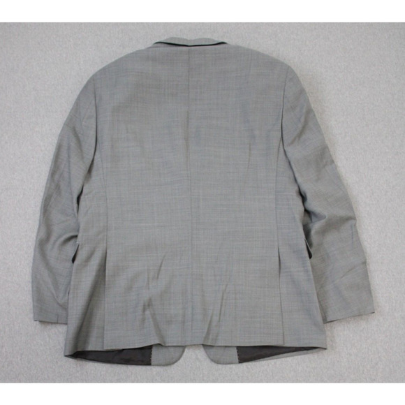 Tommy Hilfiger Blazer Jacket Mens 42R Gray Wool Single Breasted 2 Button - Picture 2 of 8